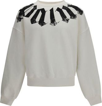 Palm Angels Witte Katoenen Sweatshirt