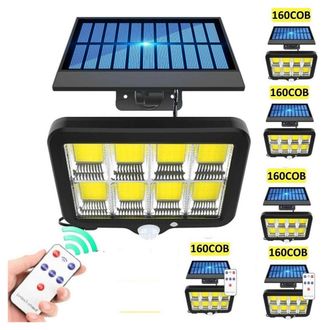 Trade Shop Trade Shop Traesio - Trade Shop - Faro Solare Led Con Faretto Sensore Di Moviment 160 Led Cob Gl-160c