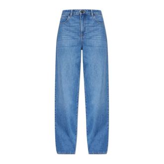 Emporio Armani Straight Jeans, female, Blue, Size: W28 High-waisted Jeans