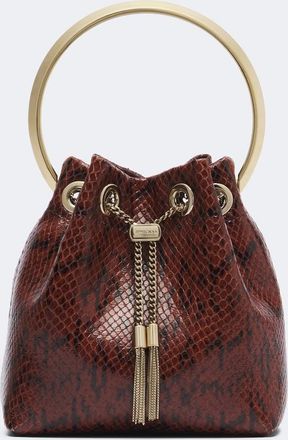 Jimmy Choo London Secchiello Bon Bon Small in pelle stampata