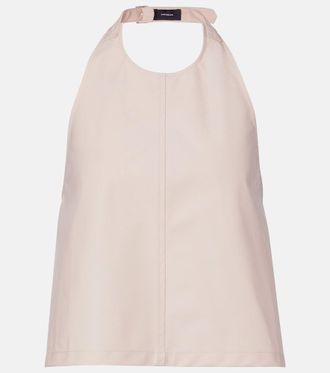 Wardrobe.NYC Halterneck cotton-blend top