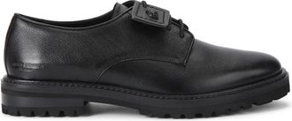 Kurt Geiger Mens Leather Mercer Cleat Derby Brogues - Black - Size UK 10