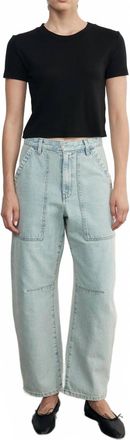 Enza Costa Supima Cotton Cropped Perfect Short Sleeve Tee In Black