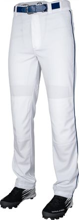 Rawlings Mens Piped Pants, White/Navy, X-Large
