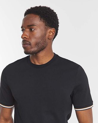 HUGO BOSS Contrast Cuff Short Sleeve T-Shirt