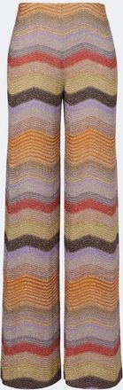 Missoni Wave lam&eacute; wide-leg pants