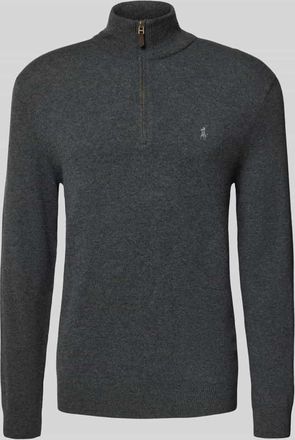 Polo Ralph Lauren Strickpullover mit gerippten Abschlüssen in Anthrazit, Größe XXL