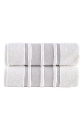 Brooks Brothers Contrast Boarder 2-Piece Towel Set in Taupe at Nordstrom Rack, Size Hand Towel