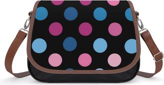 Generic Trans Color Polka Dots Womens Crossbody Bag Fashion Shoulder Handbags Message Tote Bag with Adjustable Strap