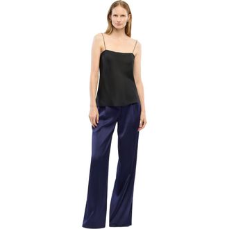 Another Tomorrow Silk Camisole in Black at Nordstrom, Size X-Large It