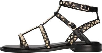 Ash Ash, Schoenen, Dames, Zwart, 40 EU, Leer, Pandora Platte Sandaal