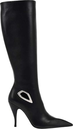 Off-white Black Leather Boots