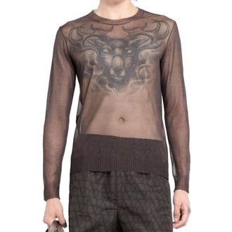 Valentino Mens Brown Silk Sweatshirt Clothing