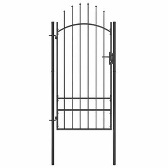 Berkfield Home Garden Gate Steel 1x2.5 m Black
