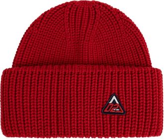 Dsquared2 Wool Beanie With Sewn Logo - Heren - Hoeden - Rood - ONE Size - Wol - Accessoires