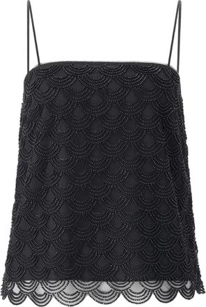 Rotate Sleeveless Tops - Dames - Tops zonder mouwen - Zwart - XL - Pailletten - Tops