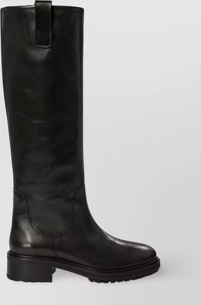 Aeyde henry leather knee-high boots with chunky sole