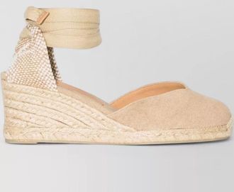 Castaner leather mid-wedge espadrille sandals