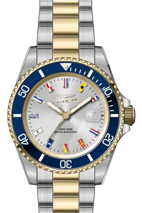 Invicta Pro Diver 49887 Heren Horloge - Quartz Uurwerk - Roestvrij Staal met zilveren Wijzerplaat - 40mm