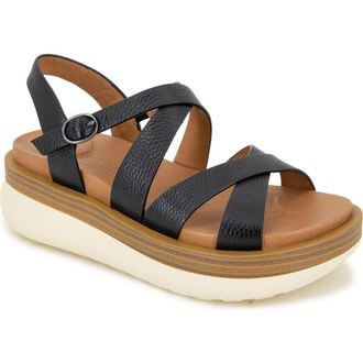 Gentle Souls Rebha Strappy Wedge Sandal in Black at Nordstrom, Size 6.5