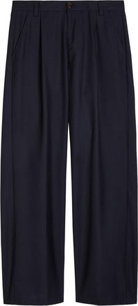 Oliver Spencer Orsman Wide-leg Wool Trousers - Navy - 36 (W36 / XL)