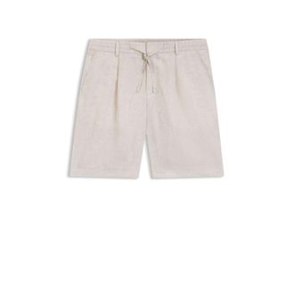 BOSS Tapered-fit shorts in linen