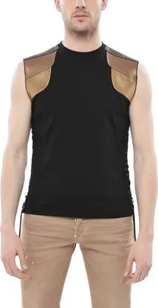 Dsquared2 Black Solid Sleeveless T-Shirt