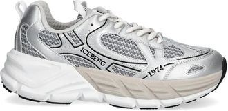 Iceberg Sneakers ICB One con inserti in rete - Argento
