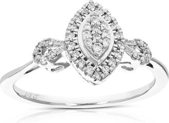 Vir Jewels 1/5 cttw Lab Grown Diamond Ring in Sterling Silver For Women