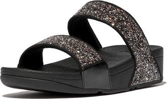 FitFlop Fitflop Lulu 2 Bar Glitter Polyurethaan Dames Sandalen Zwart/Multi