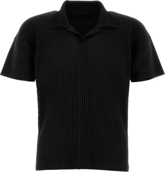Issey Miyake Polo Shirt in Klassieke T-Shirt Stijl - Heren - Polos - Zwart - L - Tops