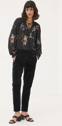 Fat Face FatFace Black Isobel Velvet Trousers