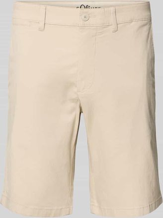 s.Oliver Red Label Regular Fit Bermudas aus Baumwoll-Mix Modell PHOENIX in Offwhite Melange, Gr&ouml;&szlig;e 30