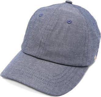 Woolrich Logo Baseball Cap - Heren - Petten - Blauw - ONE Size - Katoen - Accessoires