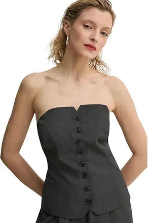 Sams&oslash;e & Sams&oslash;e Tops, Dames, Grijs, S, Top