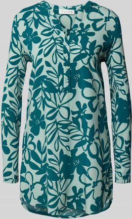 Christian Berg Blusenshirt in Überlänge in Helltuerkis, Größe 34