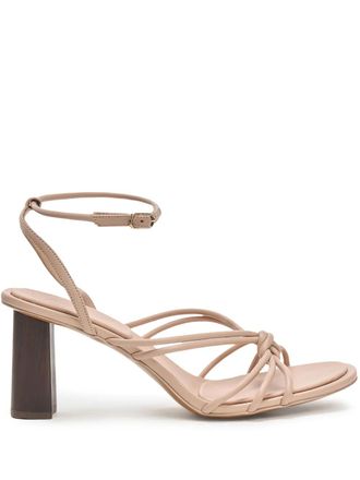 12 Storeez 70mm knotted leather sandals - women - Goat Skin/Rubber/Leather/Polyester Microfiber - 38 - Neutrals