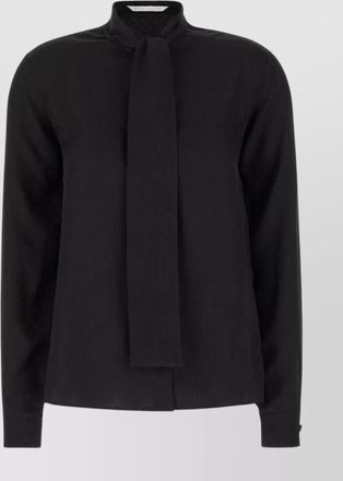 Palm Angels silk logo-embroidered blouse