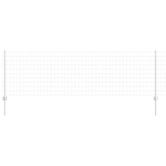 Berkfield Home Euro Fence with 5 U Posts Silver 0, 8x10 m Steel
