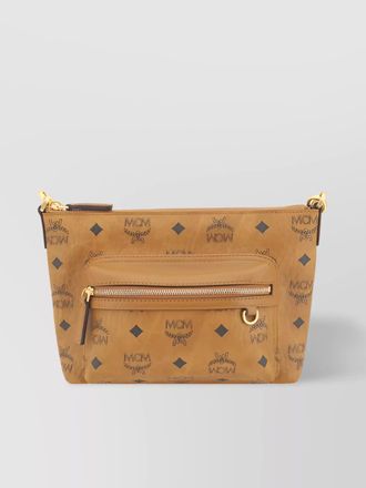 MCM visetos leather shoulder bag