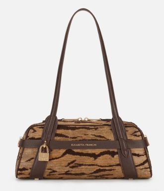 Elisabetta Franchi tas met tijgerprint aan de bovenkant