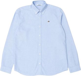 Edmmond Studios Duck Shirt Oxford - Heren - Casual Overhemden - Blauw - S - Katoen - Overhemden