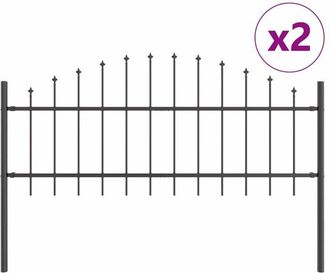 vidaXL Cerca De Jard&iacute;n Gris 340 X 75 Cm Vidaxl