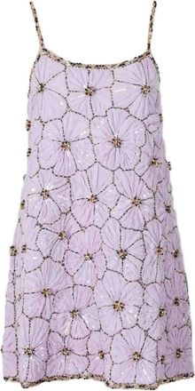 La DoubleJ sequin-embellished mini dress - Purple