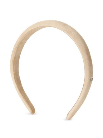 Maison Michel suede headband - women - Suede - One Size - Neutrals