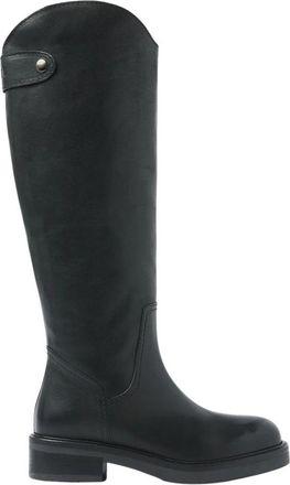 VIA VAI Lucia Rumi High Boots - Dames - Hoge Laarzen - Zwart - 39 EU - Leer - Schoenen