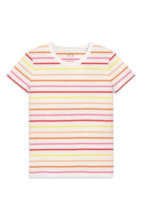 primary Womens Fit Multi Stripe Classic Tee in Warm Multi Stripe at Nordstrom, Size Medium