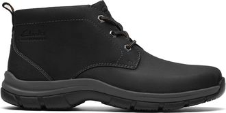 Clarks Mens Walpath Chukka Boot, black leather, 46 EU Weit