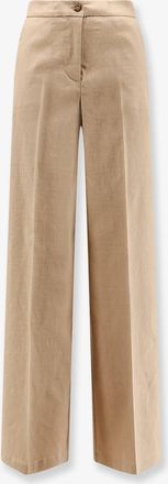 Pinko Jacopone linen and viscose trousers - PINKO - gender_Woman