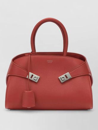 Ferragamo tote bag structured shape top handles strap